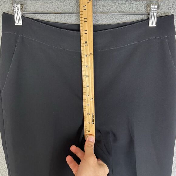 St. John Caviar Emma Pants Women's 6 Black High‎ Rise Front Zip - Picture 6 of 11